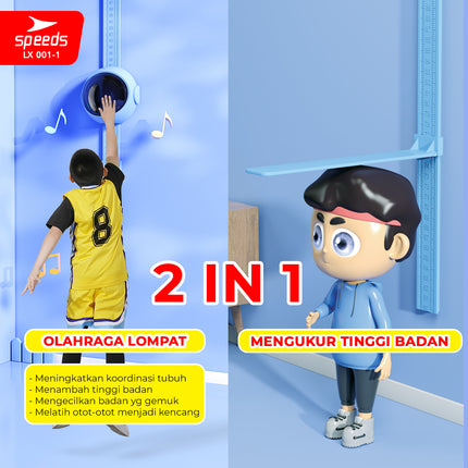 SPEEDS Pengukur Tinggi 2in1 Badan Anak Olahraga Lompat Peninggi Badan Anak Height Scale LX 001-1