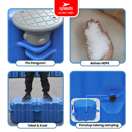 SPEEDS Floating Dock Floating Cube HPDE 50x50x40cm Anti-Slip Multifunctional Stackable Magic Float Wholesale Available 001-1601
