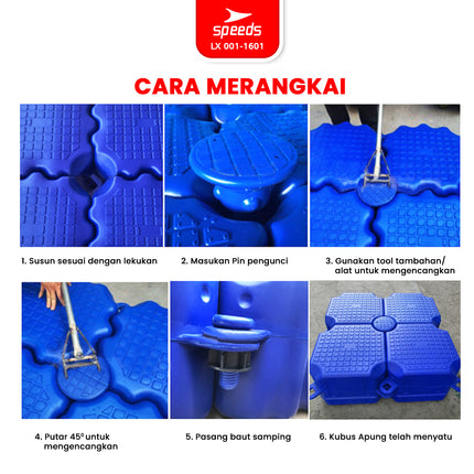 SPEEDS Floating Dock Floating Cube HPDE 50x50x40cm Anti-Slip Multifunctional Stackable Magic Float Wholesale Available 001-1601