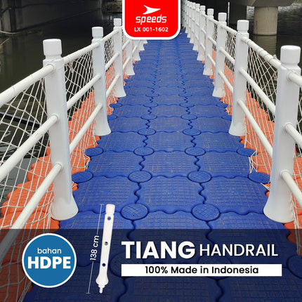 SPEEDS Tiang 138cm Handrail Kubus Apung HDPE Dermaga Apung 3 Lubang Magic Float LX 001-1602