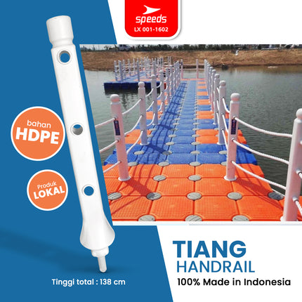 SPEEDS Tiang 138cm Handrail Kubus Apung HDPE Dermaga Apung 3 Lubang Magic Float LX 001-1602