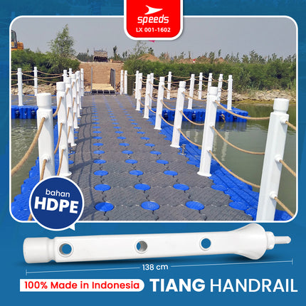 SPEEDS Tiang 138cm Handrail Kubus Apung HDPE Dermaga Apung 3 Lubang Magic Float LX 001-1602