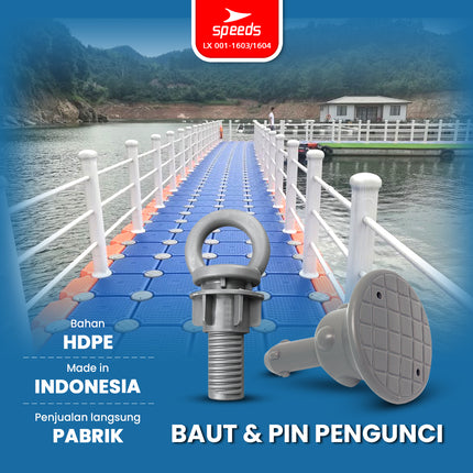 SPEEDS Pin Locking Pin Bolt Screw Floating Cube HDPE Material Floating Dock Magic Float LX 001-1603