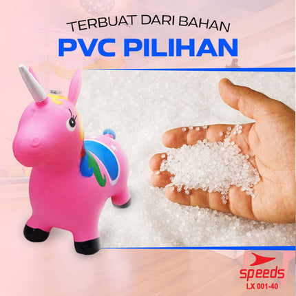 SPEEDS Mainan Tunggangan Kuda Kudaan Karet Rocking Horse Animal Jumping House 001-40