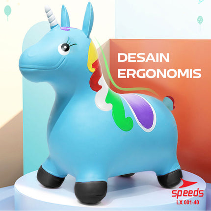SPEEDS Mainan Tunggangan Kuda Kudaan Karet Rocking Horse Animal Jumping House 001-40