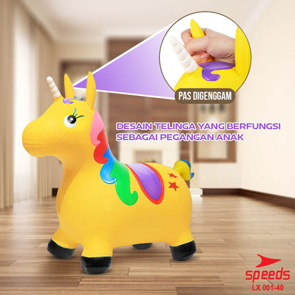 SPEEDS Mainan Tunggangan Kuda Kudaan Karet Rocking Horse Animal Jumping House 001-40