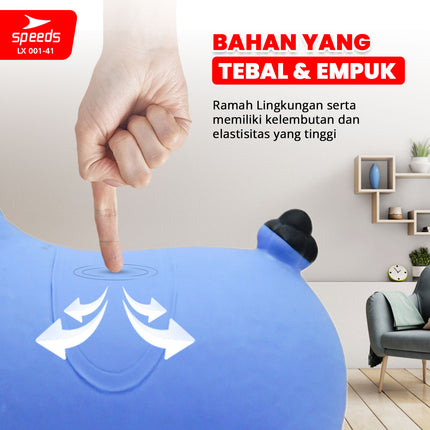 SPEEDS Jumping Inflatable Horse Hiburan Anak Mainan Kuda Kudaan Anak Karet Tiup Kids Toys 001-41