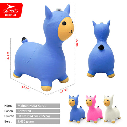 SPEEDS Jumping Inflatable Horse Hiburan Anak Mainan Kuda Kudaan Anak Karet Tiup Kids Toys 001-41