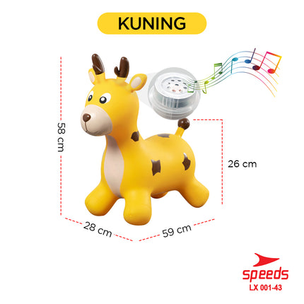 SPEEDS Mainan Kuda Kudaan Karet Rocking Horse Animal Jumping Horse 001-43