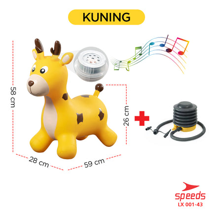 SPEEDS Mainan Kuda Kudaan Karet Rocking Horse Animal Jumping Horse 001-43