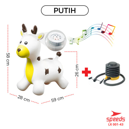 SPEEDS Mainan Kuda Kudaan Karet Rocking Horse Animal Jumping Horse 001-43