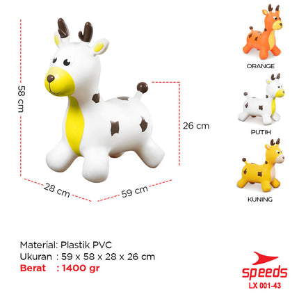 SPEEDS Mainan Kuda Kudaan Karet Rocking Horse Animal Jumping Horse 001-43