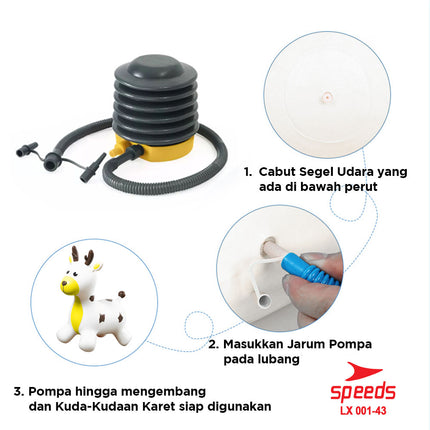 SPEEDS Mainan Kuda Kudaan Karet Rocking Horse Animal Jumping Horse 001-43