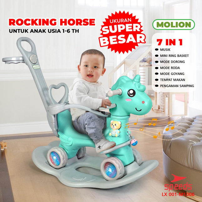 Mainan SNI Kuda Kudaan 4in1 Mainan Anak Jungkat Jungkit Balance Horse Model Rocking Horse Berstandar 001-M1006
