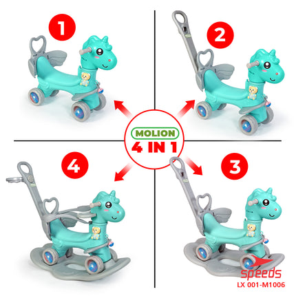 Mainan SNI Kuda Kudaan 4in1 Mainan Anak Jungkat Jungkit Balance Horse Model Rocking Horse Berstandar 001-M1006