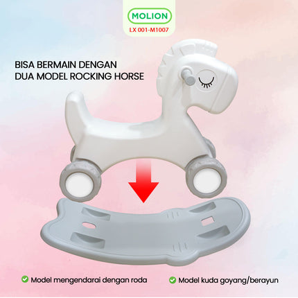 Kuda-Kudaan Anak HDPE Edukatif 1-6 Tahun Rocking Horse Mainan Anak 001-M1007
