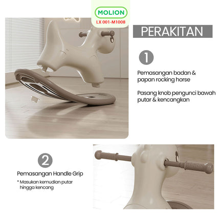 Mainan Kuda Kudaan HDPE Rocking Horse Mainan Anak Jungkat Jungkit Ayun Kuda 001-M1008