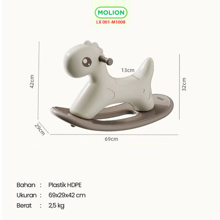 Mainan Kuda Kudaan HDPE Rocking Horse Mainan Anak Jungkat Jungkit Ayun Kuda 001-M1008
