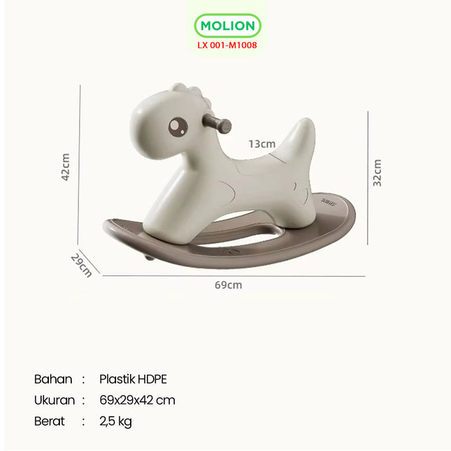 Mainan Kuda Kudaan HDPE Rocking Horse Mainan Anak Jungkat Jungkit Ayun Kuda 001-M1008