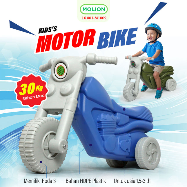 Mainan Motor Balap Anak HDPE Motor Motoran Balance Kid Motorbike Ride On Toys 001-M1009