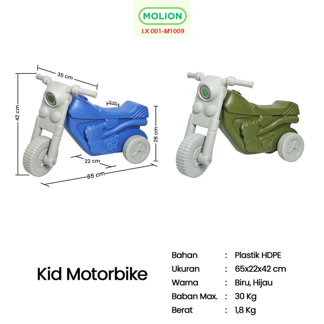 Mainan Motor Balap Anak HDPE Motor Motoran Balance Kid Motorbike Ride On Toys 001-M1009