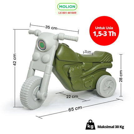 Kids' Racing Motorcycle HDPE Ride-On Toys 001-M1009