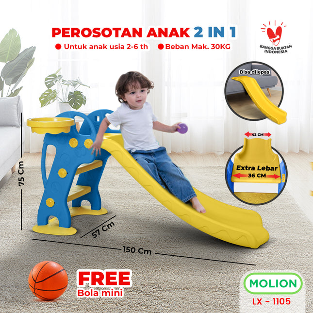 Mainan SNI Perosotan Anak Mainan Seluncuran Prosotan Kuda Kudaan Prusutan Hiburan Anak HDPE Berstandar 001-M1105