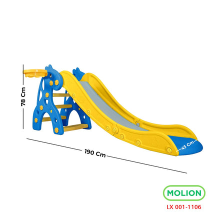 Mainan SNI Perosotan Anak Mainan Prosotan HDPE Seluncuran Anak Playground Free Ring Basket Berstandar 001-M1106