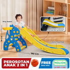 Mainan SNI Perosotan Anak Mainan Prosotan HDPE Seluncuran Anak Playground Free Ring Basket Berstandar 001-M1106