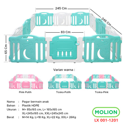 Pagar Anak Pagar Bayi Pagar Mainan Anak Bayi Baby Fence Lengkap dan Kokoh 001-M1201