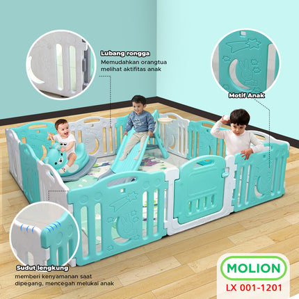 Pagar Anak Pagar Bayi Pagar Mainan Anak Bayi Baby Fence Lengkap dan Kokoh 001-M1201