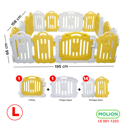 Baby Playpen Baby Fence Baby Play Toy Playfence Baby Fence with Slide Rocking Horse Sturdy Babyfence 001-M1203