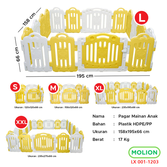 Baby Playpen Baby Fence Baby Play Toy Playfence Baby Fence with Slide Rocking Horse Sturdy Babyfence 001-M1203