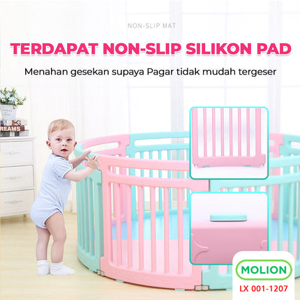 SNI Pagar Bayi Pagar Mainan Anak Playfence Pagar Bayi Baby Fence Lingkaran 360° Safety Berstandar 001-M1207