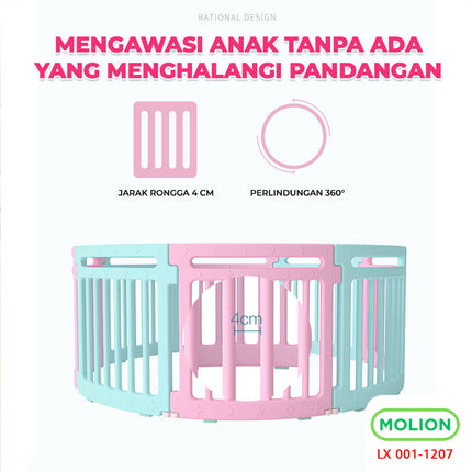 SNI Pagar Bayi Pagar Mainan Anak Playfence Pagar Bayi Baby Fence Lingkaran 360° Safety Berstandar 001-M1207