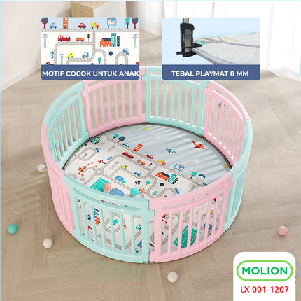 SNI Pagar Bayi Pagar Mainan Anak Playfence Pagar Bayi Baby Fence Lingkaran 360° Safety Berstandar 001-M1207