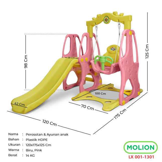 Prosotan SNI Ayunan Anak Swing Slide 3in1 Mainan Anak Seluncuran Anak Ayun Perosotan Berstandar 001-M1301