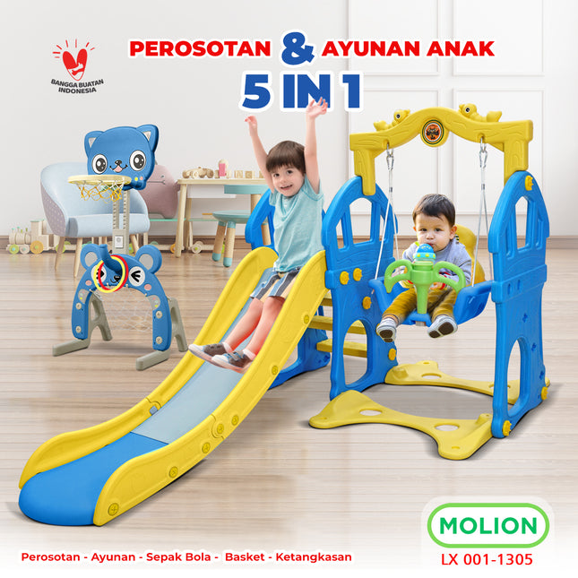 Mainan SNI Prosotan Ayunan Perosotan Ayunan Seluncuran Anak 3in1 Premium Berstandar 001-M1305