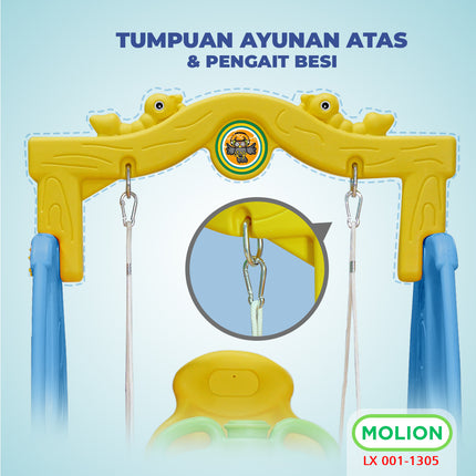 Mainan SNI Prosotan Ayunan Perosotan Ayunan Seluncuran Anak 3in1 Premium Berstandar 001-M1305