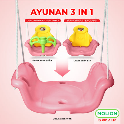 SNI Kids Swing Toy Horse Swing Cute Character Play Playground Playgym Standard 001-M1310