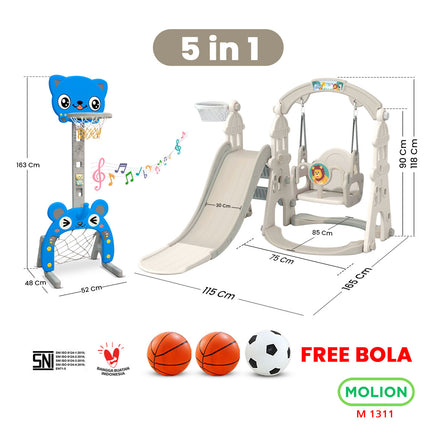 Mainan SNI Prosotan Perosotan HDPE Ring Basket Seluncuran Swing Slide Playground Anak 001-M1311