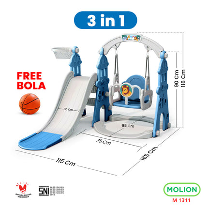 Mainan SNI Prosotan Perosotan HDPE Ring Basket Seluncuran Swing Slide Playground Anak 001-M1311