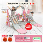 Mainan Prosotan Seluncuran Ayunan 5in1 Double Slide Perosotan Ganda Playground 001-M1313