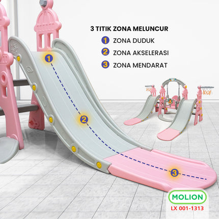 Mainan Prosotan Seluncuran Ayunan 5in1 Double Slide Perosotan Ganda Playground 001-M1313