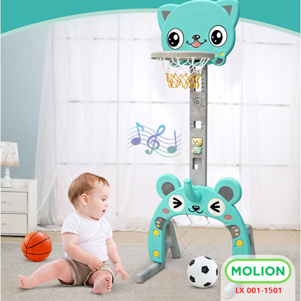 SNI 4-in-1 Basketball Ring Toy for Kids, Soccer Goal, Character Basketball Hoop, Kids' Entertainment - LX 001-M1501