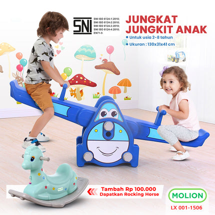 SNI Toy Rocking Horse Seesaw for Kids, HDPE Rocking Horse Playground Seesaw, Standard 001-M1506