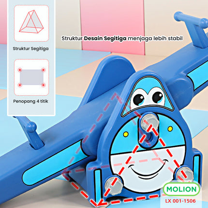 SNI Toy Rocking Horse Seesaw for Kids, HDPE Rocking Horse Playground Seesaw, Standard 001-M1506