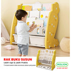Rak Tempat Buku Anak 3 Susun Majalah Komik Rak Susun Penyimpanan Organizer Kuda Kudaan Prosotan LX 001-M1507