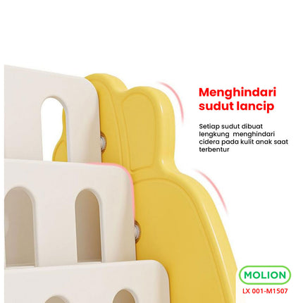 Rak Tempat Buku Anak 3 Susun Majalah Komik Rak Susun Penyimpanan Organizer Kuda Kudaan Prosotan LX 001-M1507