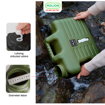 SPEEDS Water Tank HDPE Container Water 18.5L Food Grade Tank Galon Air Jerigen Gallon Portable Water Picnic Dispenser 001-M1701